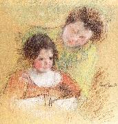Mary Cassatt Reine Leaning Over Margot's Shoulder China oil painting reproduction